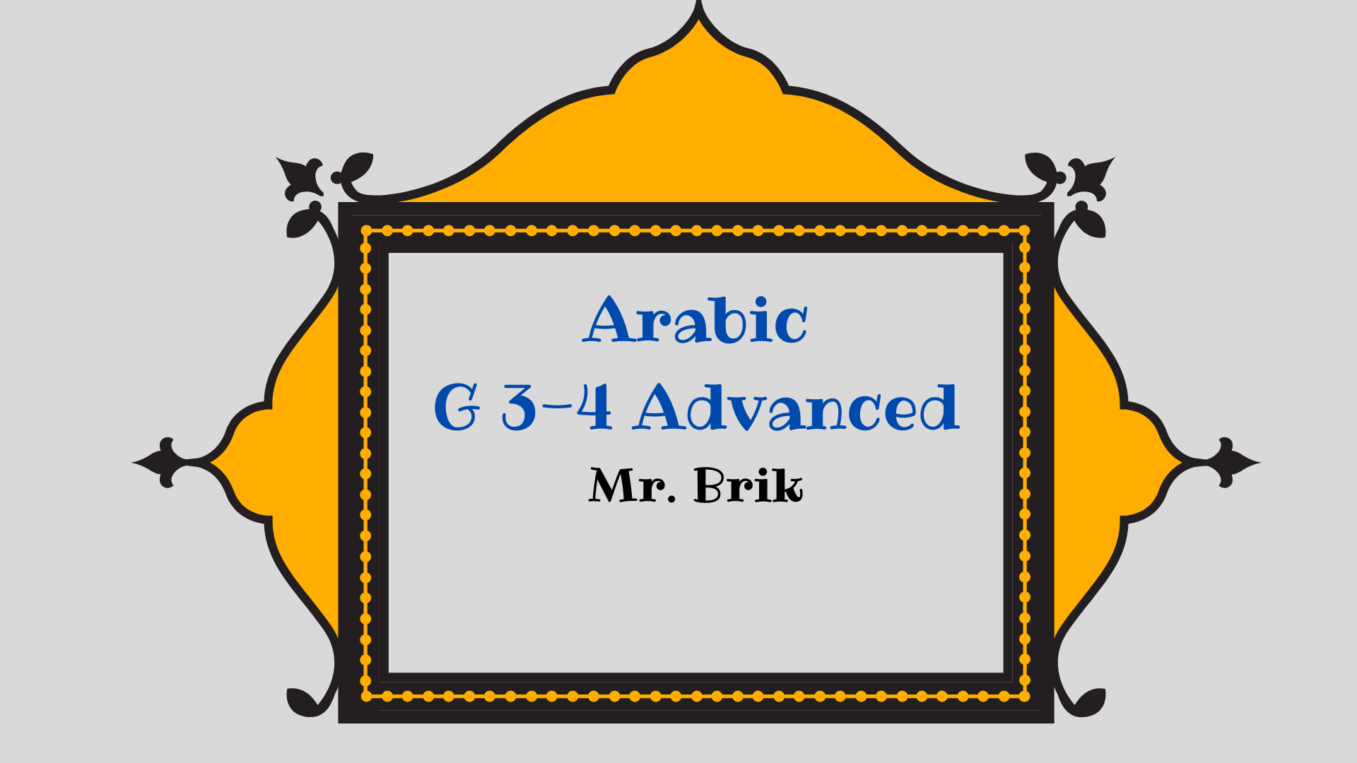 Arabic G3-G4 Advanced 